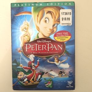 Peter Pan 2 Disc DVD Set Disney Very Good Condition
